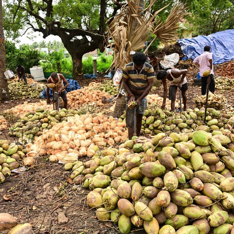 A Cargo ship and a container lorry in a dock yard